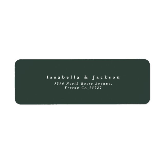  Minimalist Plain Wedding Return Address Label (Front)