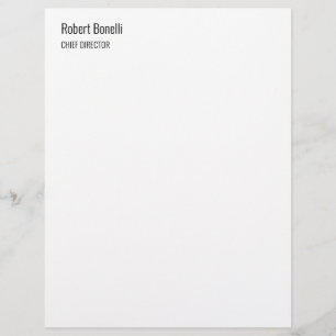 Minimalist Plain White Modern Custom Letterhead