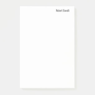 Minimalist Plain White Modern Standard Size Post-it Notes