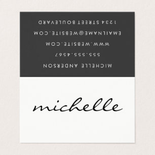 Minimalist Plain White with Cursive Text Business Card
