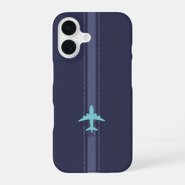Minimalist plane iPhone 16 case (Back)