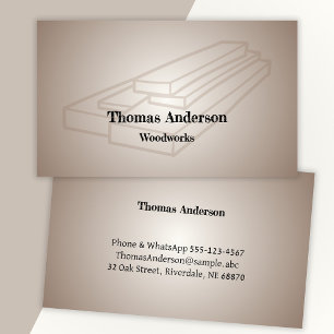 Minimalist Planks in Brown and Black Business Card