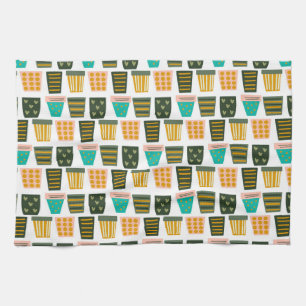 Minimalist Plant Art Tea Towel
