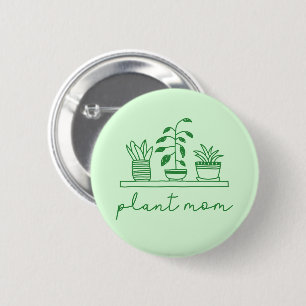 Minimalist Plant Mum Cute Plant Lover 6 Cm Round Badge