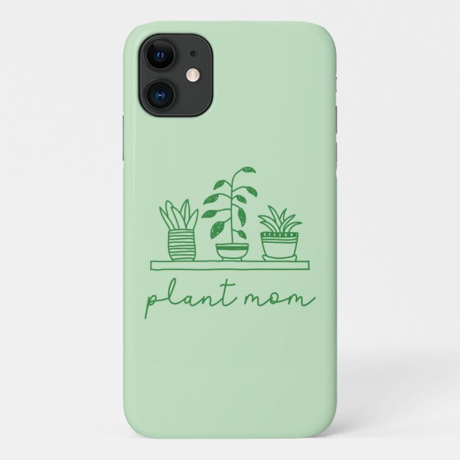 Minimalist Plant Mum Cute Plant Lover Case-Mate iPhone Case (Back)