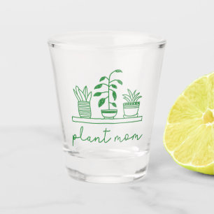 Minimalist Plant Mum Cute Plant Lover Shot Glass