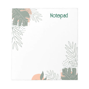 Minimalist plant paper notebook notepad