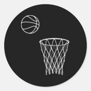 Minimalist Pocket Bysketbyll Gift For Girls Boys M Classic Round Sticker