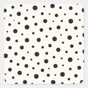 Minimalist Polka Dot Accent Pillow - Modern  Square Sticker