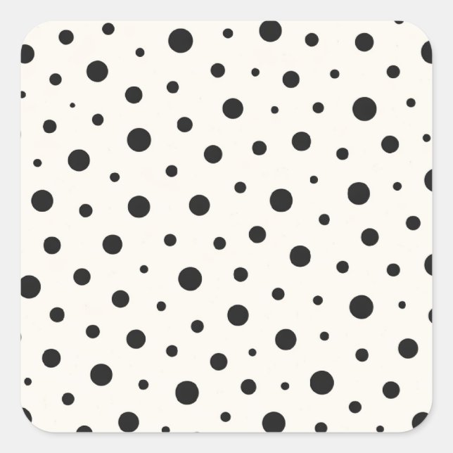 Minimalist Polka Dot Accent Pillow - Modern  Square Sticker (Front)