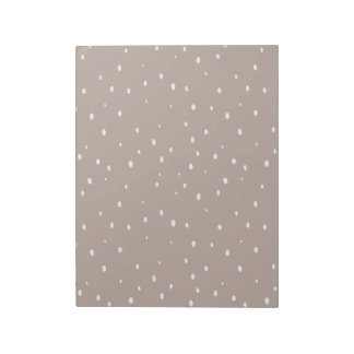Minimalist Polka Dot Design in Muted Tones Notepad