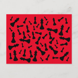 Minimalist Pop Art King Chess Postcard