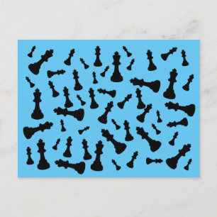 Minimalist Pop Art King Chess Postcard