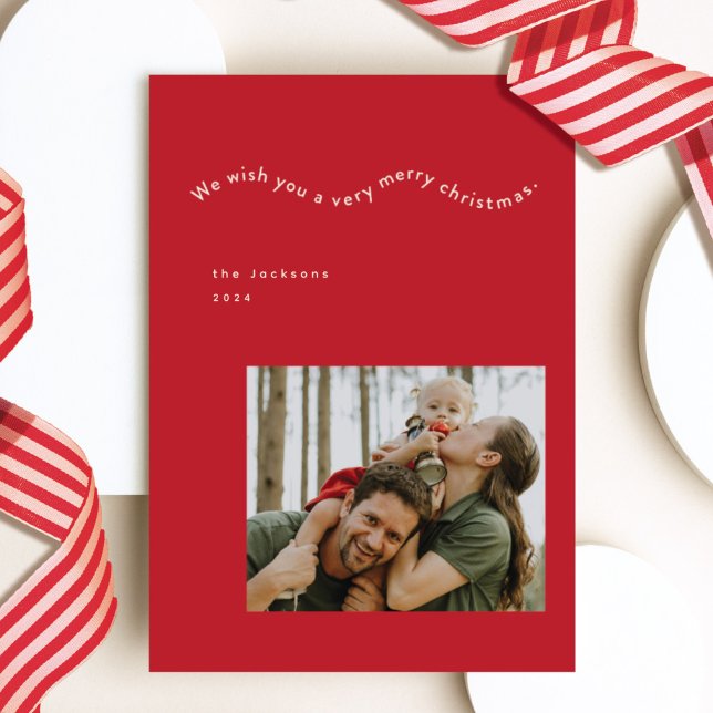 Minimalist Pop Photocard Holiday Card (Creator Uploaded)