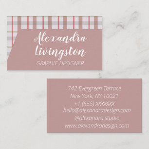 Minimalist Portrait Graphic Designer Business Card