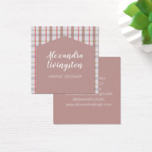 Minimalist Portrait Graphic Designer Business Card