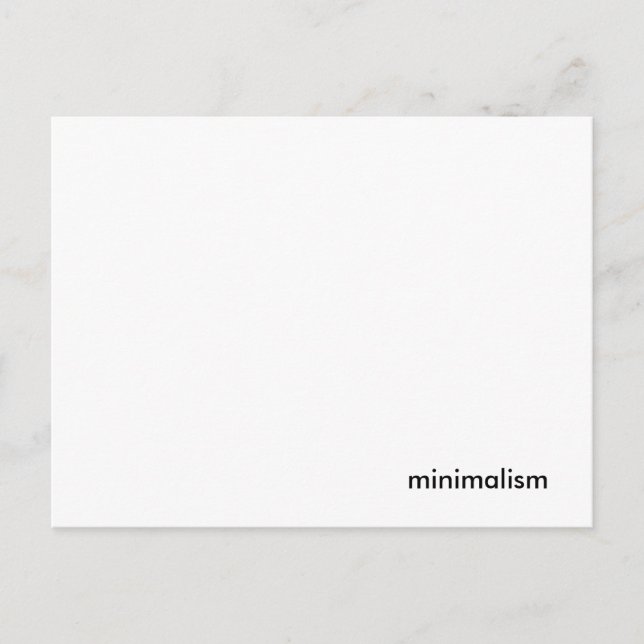 Minimalist postcard (Front)
