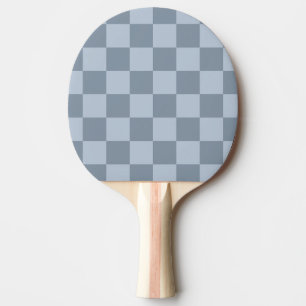 Minimalist Powder Blue Chequerboard Pattern Ping Pong Paddle