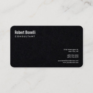 Minimalist Premium Black Modern Custom Business Card