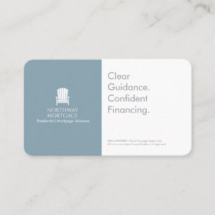 Minimalist Premium Mortgage Broker Business Card