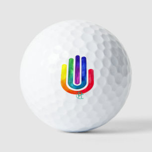 Minimalist Prism Hamsa Art Golf Balls