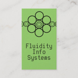 Minimalist Pro Circles Business Card, Light Green Card