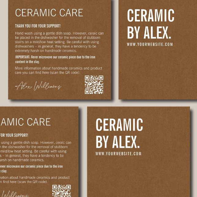 Minimalist Product Care Thank You Card (Creator Uploaded)