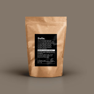 Minimalist Product Label