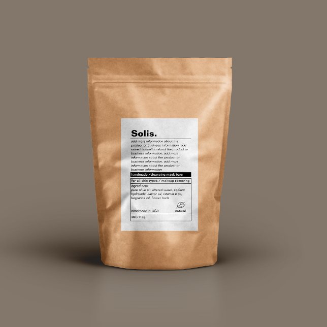 Minimalist Product Label (Creator Uploaded)