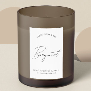 Minimalist Product Packaging Candle Jar Label