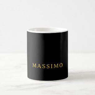 Minimalist ProfeNassional Gold & Black Colour Name Coffee Mug