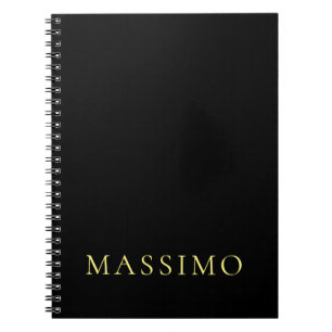 Minimalist ProfeNassional Gold & Black Colour Name Notebook