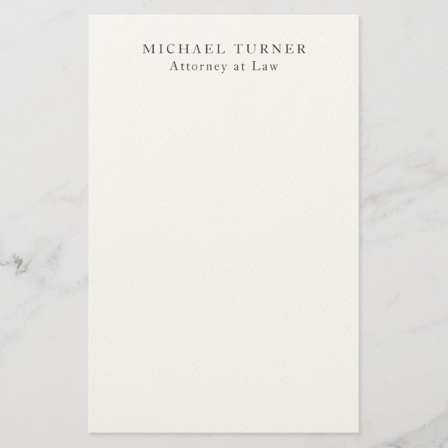  Minimalist Professional Attorney at Law Stationery (Front)