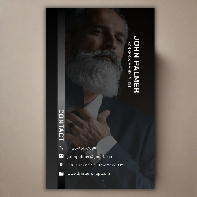 Minimalist Professional Barber Shop Business Card (Minimalist Professional Barber Shop Business Card)