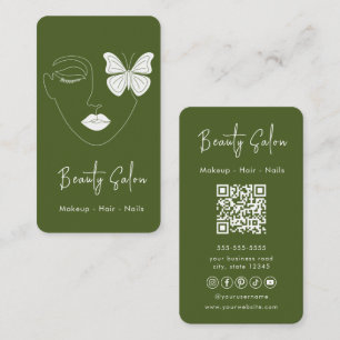 Minimalist Professional Beauty Salon Business Card