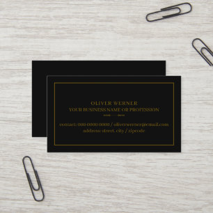 Minimalist Professional Black Business Card