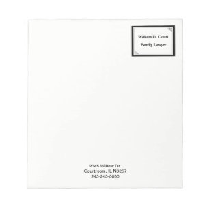 Minimalist Professional Black Dot Frame Business Notepad