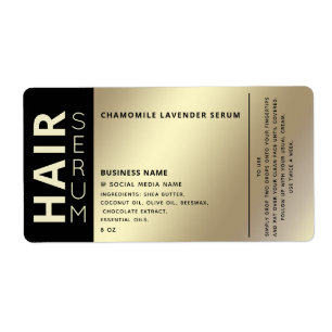 Minimalist professional black gold hair serum