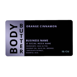 Minimalist professional black lavender body buter