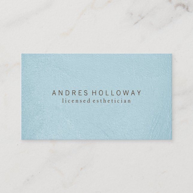Minimalist Professional Blue Texture Business Card (Front)