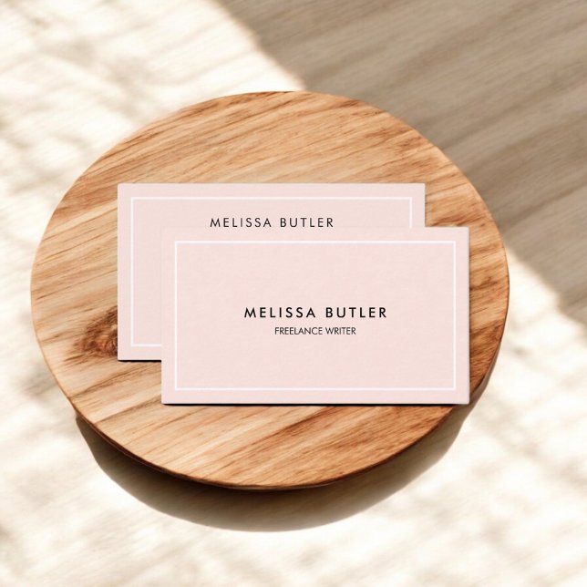 Minimalist Professional Blush Pink Business Card (Creator Uploaded)