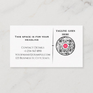 ​Minimalist Professional Business Card with QR Cod