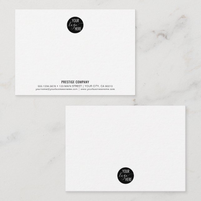 Minimalist Professional Business Company Own Logo Card (Front/Back)