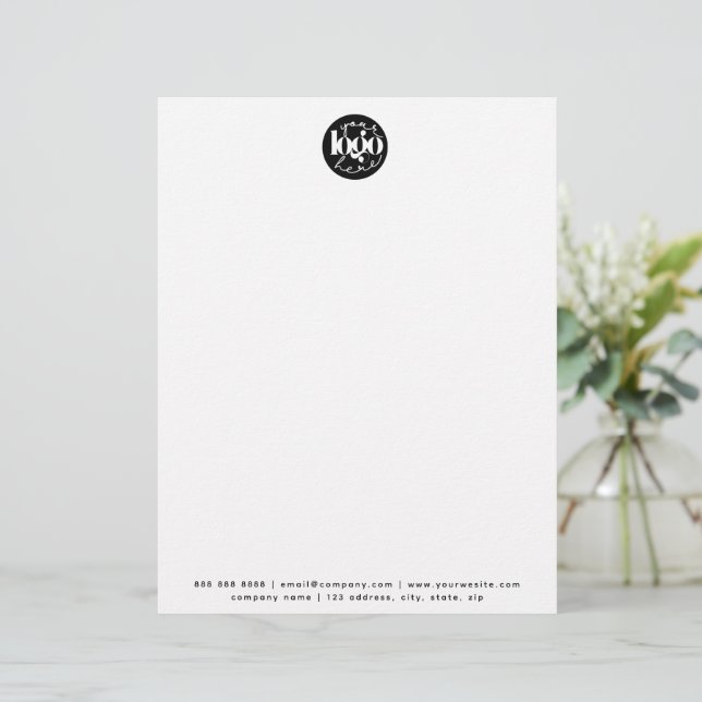 Minimalist Professional Business Custom Logo Letterhead (Standing Front)