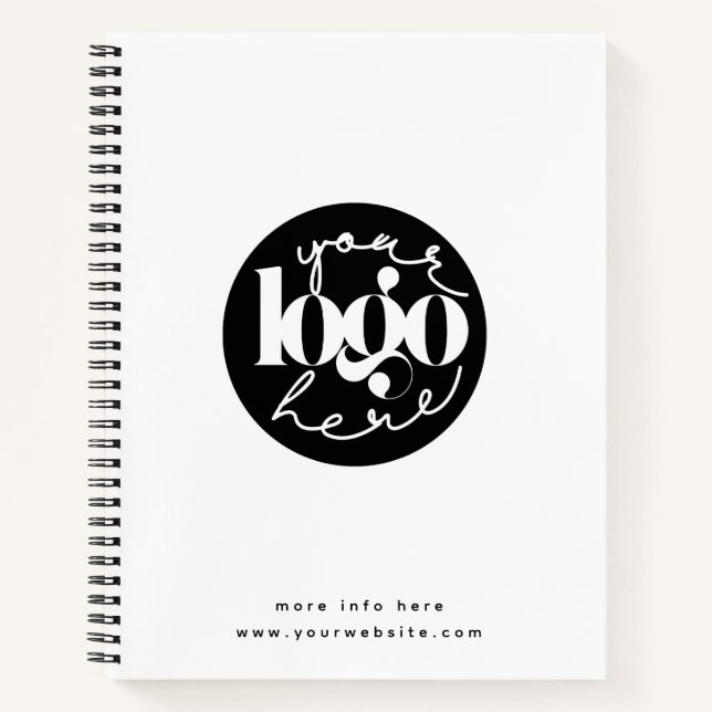 Minimalist Professional Business Custom Logo Notebook (Front)