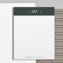 Minimalist Professional Business Stationery Green