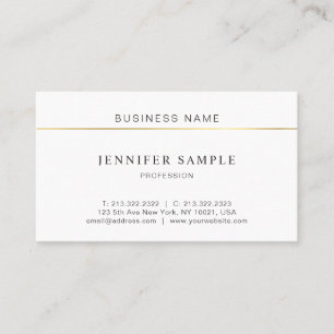 Minimalist Professional Chic Design Modern Plain Business Card