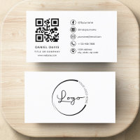 Minimalist Professional Company Logo QR Code