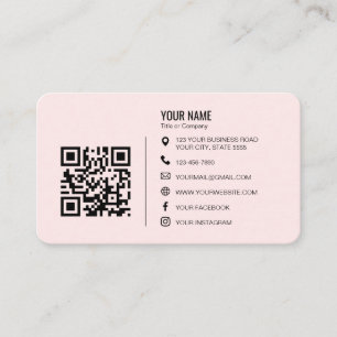 Minimalist Professional Company Logo QR Code Business Card