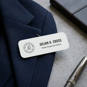 Minimalist Professional Corporate Logo Name Tag